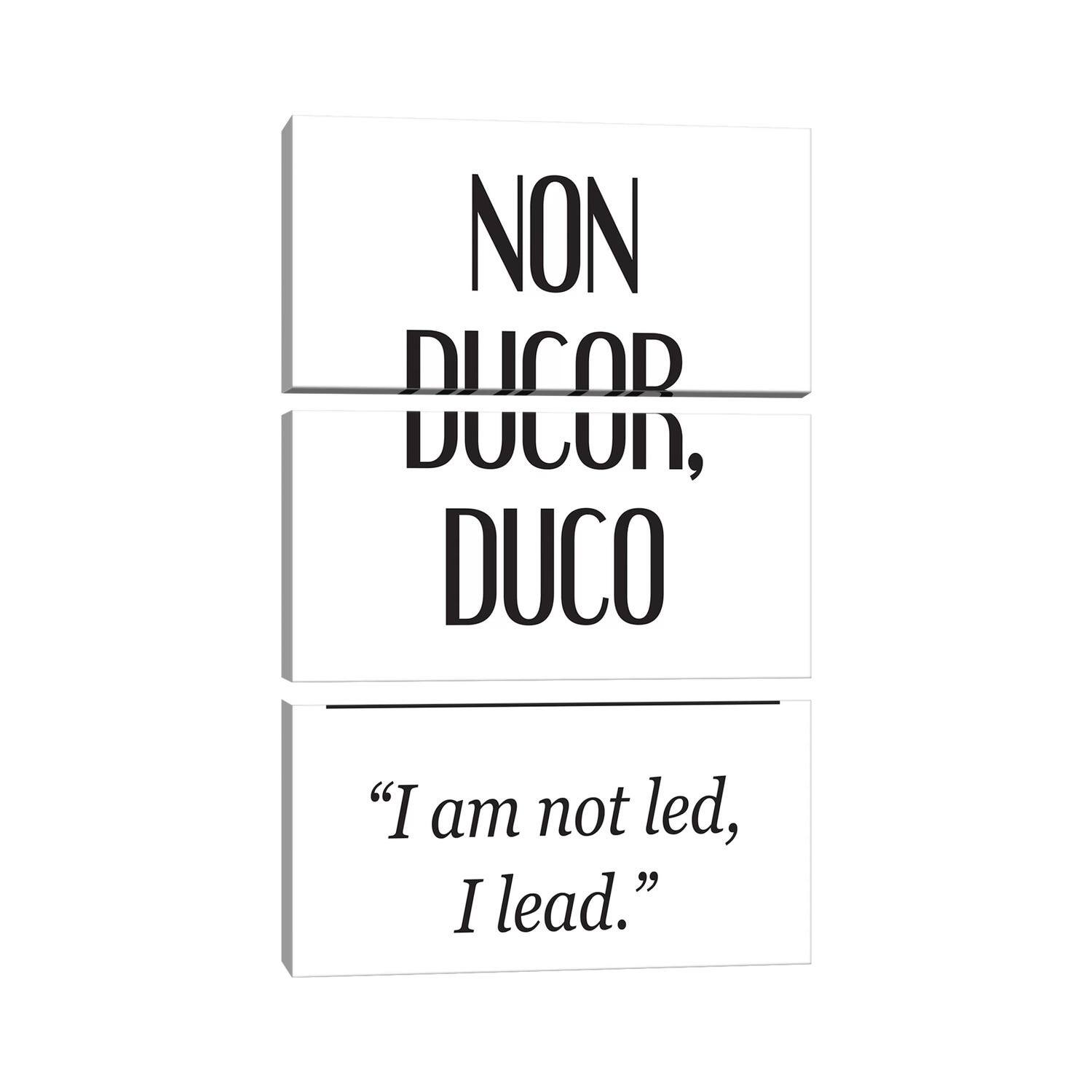 iCanvas "Latin MeaningsNon Ducor" by Pixy Paper 3Piece Canvas Wall